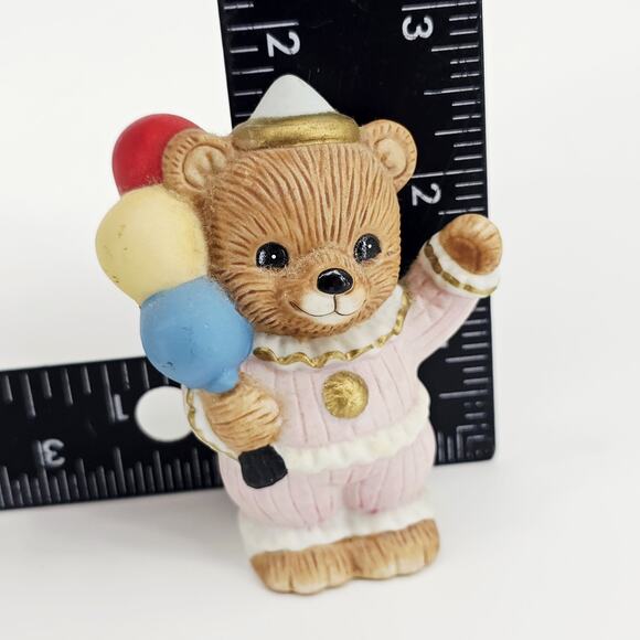 HOMCO Porcelain Clown Bear Figurine Series #1449 Bear with Balloons Carnival - Picture 6 of 6